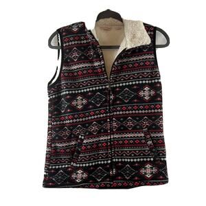 River & Rose NWT Snowflake Zip Up Vest Size Medium